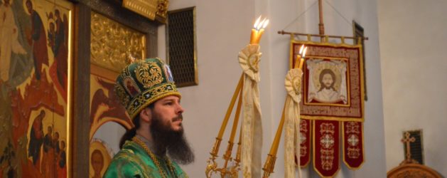 В БОЖЕСТВЕННОЙ ЛИТУРГИИ В ДЕНЬ ТЕЗОИМЕНИТСТВА ЕПИСКОПА НЕСТОРА ПРИНЯЛ УЧАСТИЕ ПРОТОИЕРЕЙ ДИМИТРИЙ ЛЕСКИН